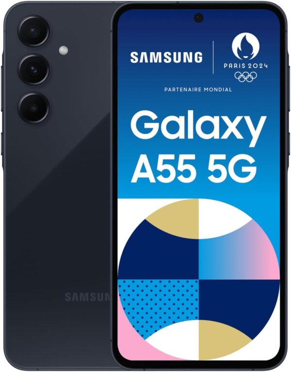 Samsung Galaxy A55 5G 128GB Smartphone 8GB RAM Unlocked Dual-Sim-Free - Navy A