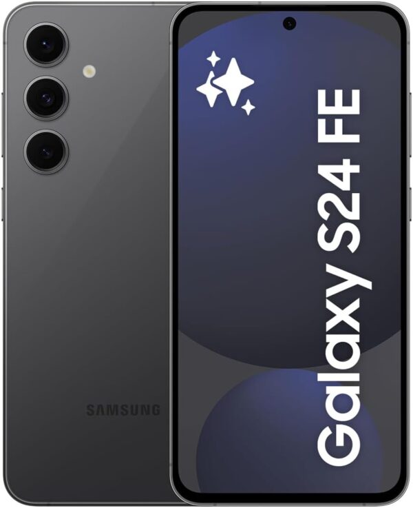 Samsung Galaxy S24 FE, AI Smartphone, Android, 8GB RAM, 128GB Storage, 50MP Camera, Long Battery Life, Unlocked, Graphite, 3 Year Samsung Extended Warranty (UK Version)