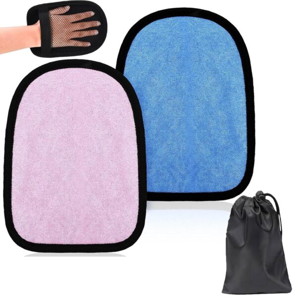 Sand Remover for Beach, 3-Piece Set With Two Gloves And Storage Bag, Quick Sand Removal For Family Outings, Portable Beach Sand Cleaner For Travel & Outdoor Activities (Blue &...
