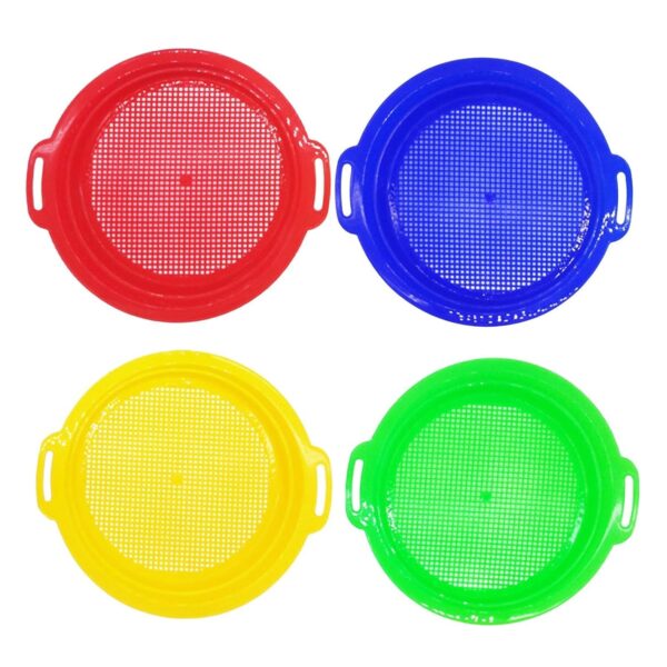 Sand Sifter Kids - Sand Strainer | 4pcs Sand Sifter Sieves Multi-Colored Toy , Toy Sand Sifter Sieves 4pcs,Shelling Tools for Gardening Digging, Kids Beach Sand Toys, Boys Girls...