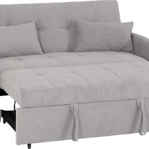 Seconique Chelsea Sofa Bed in Silver Grey Fabric