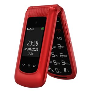 Senior Mobile Phone with Big Buttons, GSM Sim Free Unlocked Basic Cell Phones Easy to Use, Flip Phone with Dual Color Display | SOS Button | FM Radio | Torch |1000mAh Battery |...