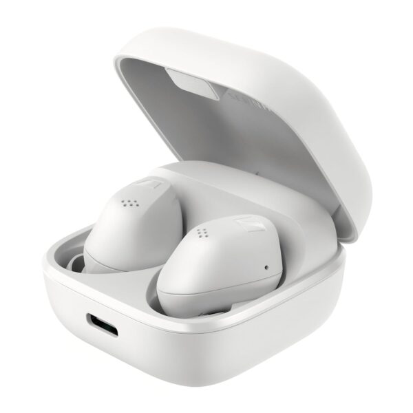 Sennheiser ACCENTUM True Wireless Earbuds - Crystal-Clear Sound with Hybrid ANC, Ergonomic Design, 28-Hour Battery Life, Touch Interface and Dual Mic Call Quality - White
