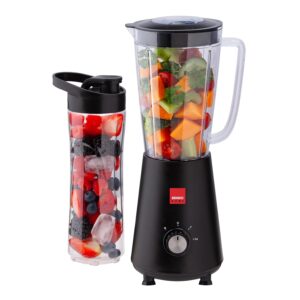 Sensio Home Personal Blender Smoothie Maker - BPA Free 1L Jar & 600ml Portable Sports Bottle, Electric Blender for Fruit, Vegetables, Protein Shakes, Crush Ice & Frozen Fruit, 2...