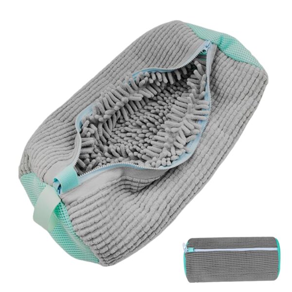 Shoe Washing Machine Bag - Laundry Bag for Shoes, Trainer Washing Machine Bag，Reusable,Shoe Washing Bag for Washing Machine and Dryer (Grey)