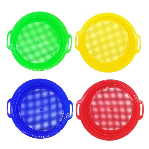 Sifting Pan - PP Beach Sand Sifter Toy | 4PCS MultiColored Sand Sifter Sieves, Portable Kids Sand Sifting Set, Excellent Quality Beach Sand Toys for Gardening Digging Outdoor...