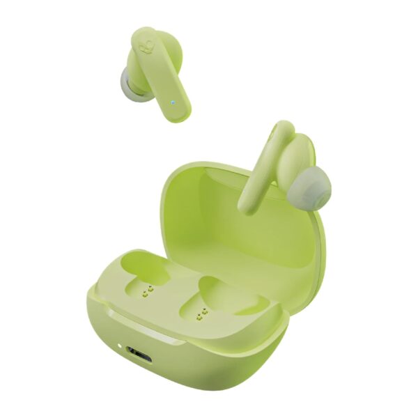 Skullcandy Smokin' Buds In-Ear Wireless Earbuds, 20 Hr Battery, 50% Renewable Plastics, Microphone, Works with iPhone Android and Bluetooth Devices - Matcha