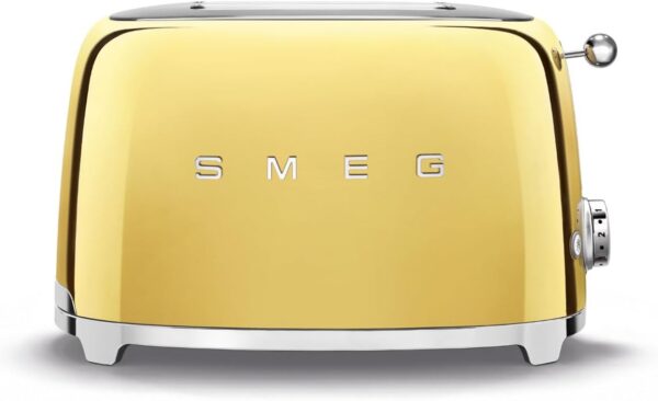 Smeg Limited Edition Retro Style Aesthetic 2 Slice Toaster (Gold)