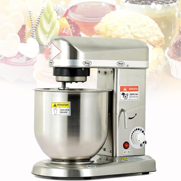 Spdazzleburst Electric Stand Mixer, 5L/7L/10L, Commercial Food Mixer, 3 Speeds Adjustable, with Mixing Bowl, Beater & Dough Hook, Perfect for Bakery Pizzeria,StainlessSteels-5L