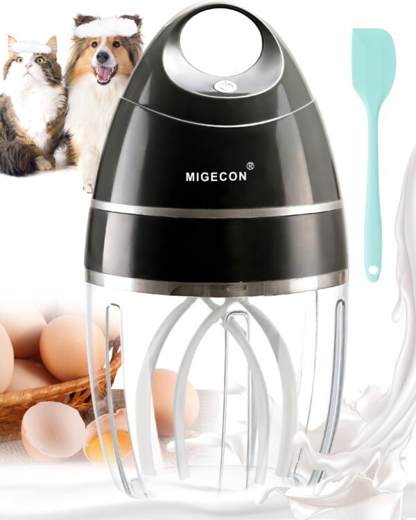 Stand Mixer - Electric Portable Kitchen Mixer for Eggs, Cake, Milk Frother, Shampoo Frother - Use With Hot Chocolate, Cream (Dark Grey)
