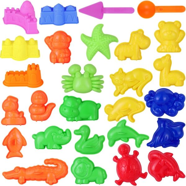 STOBOK Sand Molding Toys, Sandbox Toys Sand Molds, Sand Play Set with Models and Molds, Molds with Castle Molds, Sea Creatures (Random Color)