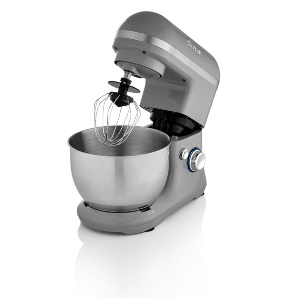 Swan SP10110GYN Retro Stand Mixer, 4L Capacity, 6 Speed Control, 800W, Grey