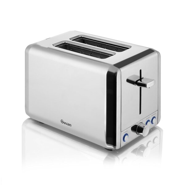 Swan ST14062N 2 Slice Toaster, Polished Stainless Steel, 925W