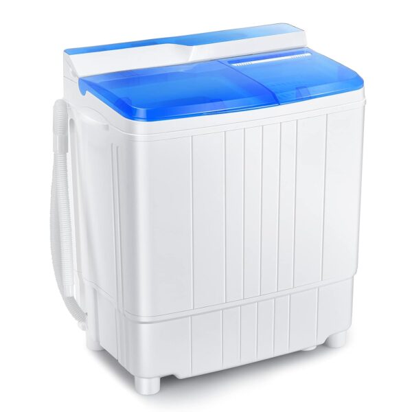 TANGZON Twin Tub Washing Machine, 8.5/6/4.5KG Portable Washer and Spin Dryer Combo with Timer Control, Compact Washers for Camping Dorms Apartments RVs (Blue, 3.5KG Washing 1KG...