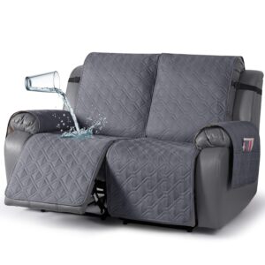 TAOCOCO Waterproof Recliner Chair Cover,Recliner Sofa Covers 2 Seater,Non Slip Armchair Covers for Recliner Chair with Pocket,Washable Armchair Sofa Covers Furniture Protector...
