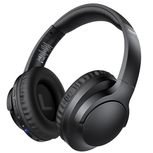 TECKNET Bluetooth Headphones Over Ear, Wireless Headphones 70 Hours Playtime & Bluetooth 5.3, Foldable Lightweight Headphones Wireless Built-in Mic & HiFi Stereo, for...