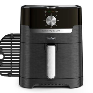 Tefal Easy Fry Classic 2in1 Air Fryer and Grill 4.2 Litre Capacity 8 Programs Black EY501, 1,550W