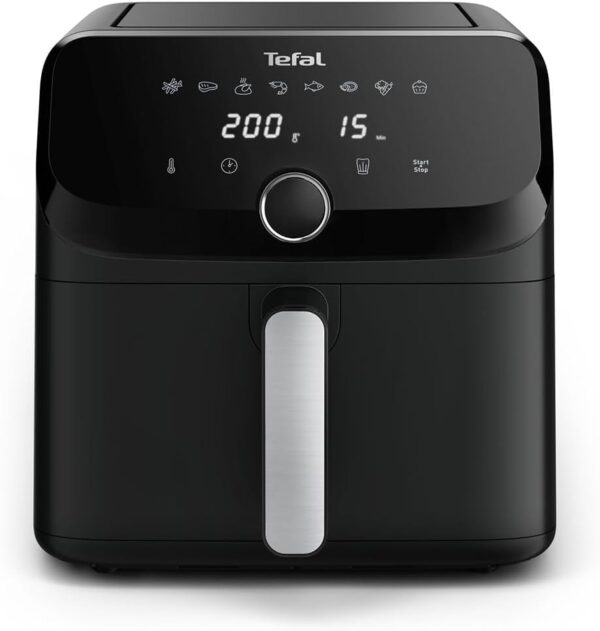 Tefal Easy Fry Mega Air Fryer, 7.5L Capacity (Serves Up to 8), 8 Preset Cooking Programs, Compact Design, Energy-Efficient, Dishwasher-Safe Basket, EY8558G0 - Grey