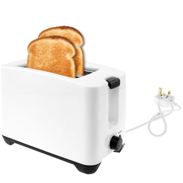 Toaster 2 Slice, Compact 2 Slots Toaster with 7 Browning Levels and Wide Slots Removable Crumb Tray Cancel Function for Bagels Toast Crumpets