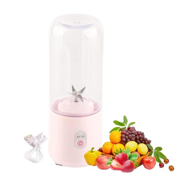 Topyond Electric Juicer Machine, Portable 500ml USB Charging with 6 Blades, Compact Juice Extractor for Orange Lemon Citrus, Easy Cleaning Design for Home Travel Outdoor Use