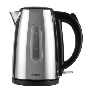 Tower T10015P Jug Kettle, 3000 W, 1.7 liters, Polished Stainless Steel