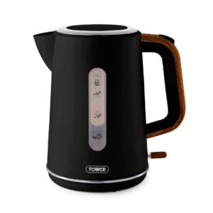 Tower T10037BLK Jug Kettle with Rapid Boil, 1.7L, 3000W, Black