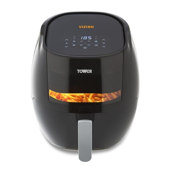 Tower T17072 Vortx Vizion Digital Air Fryer with Rapid Air Circulation, 7L, 1800W, Black