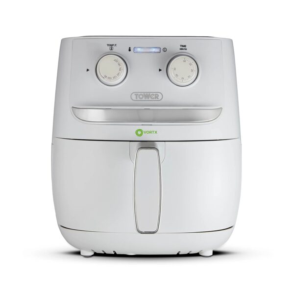Tower T17126WHT Vortx Air Fryer with Manual Controls, 1500 W, 3.8 liters, White