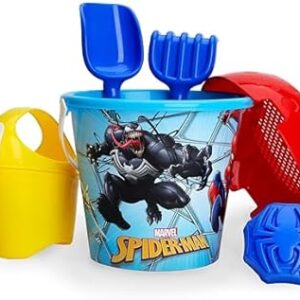 Toyland® Spiderman 6 Piece Bucket & Spade Set With Watering Can - Sand & Water Play - Beach Toys - Age 2 Years+