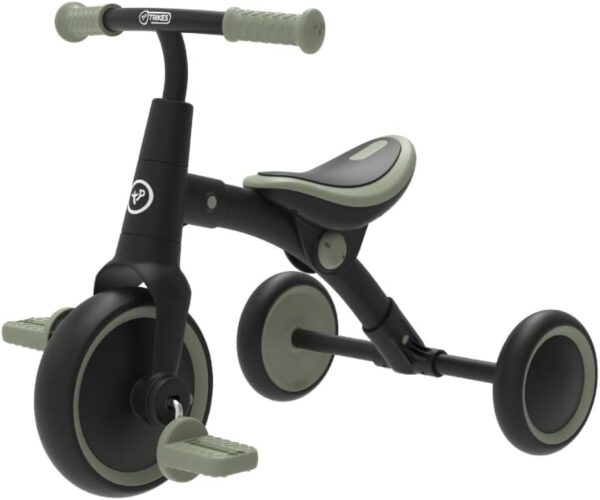 TP Toys Balance Bike to Trike, 2-in-1 Ride On Tricycle for Toddlers, With Adjustable Seat and Removable Pedals, Indoor & Outdoor Use, Ages 18 Months+, Forest Green, Develops...