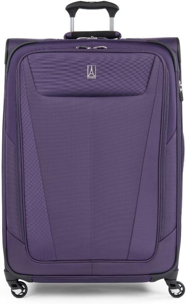 Travelpro Maxlite 5 Softside Expandable Luggage with 4 Spinner Wheels, Lightweight Suitcase, Men and Women, Imperial Purple, Checked-Large 29-Inch, Checked-Large 29-inch