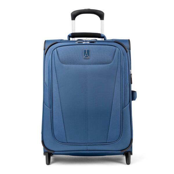 Travelpro Maxlite 5 Softside Expandable Upright 2 Wheel Carry on Suitcase, Lightweight Suitcase, Men and Women, Azure Blue, Carry On 51x41x20 cm
