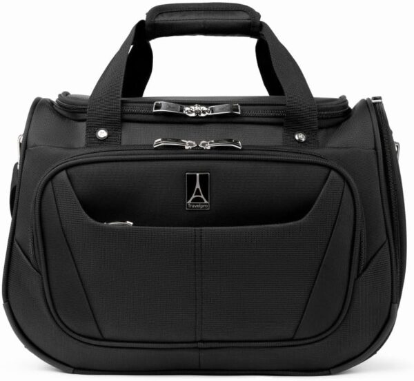 Travelpro Maxlite 5 Softside Lightweight Underseat Carry-On Travel Tote, Overnight Weekender Bag, Men and Women, Black, 28x46x21cm