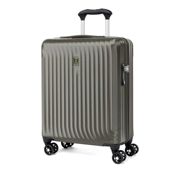 Travelpro Maxlite Air Check-in Suitcase 8 Wheels Rigid and Heavy Duty Medium Travel Suitcase Airplane 5 Years Warranty, Slate Green, 55x40x20 cm