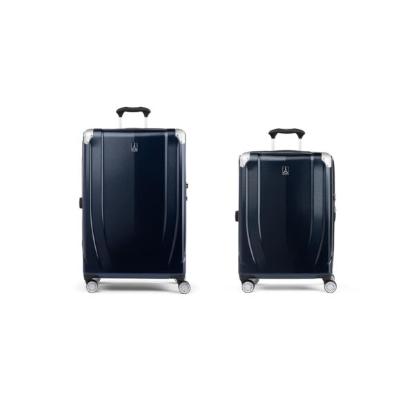 Travelpro Pathways 3 Hardside Expandable Luggage Bundle – Lightweight Spinner Checked Medium 64 cm & Checked Large 71 cm, Royal Blue