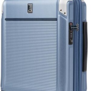 Travelpro Platinum Elite Hardside Suitcase 4 Wheels Rigid, Expandable, Dark Sky Blue Color Warranty 10 Years, 54x38x20 cm