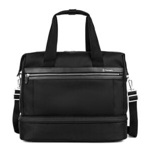 Travelpro Unisex's Platinum Elite Carry on Soft Travel Drop-Bottom Weekender Bag, Overnight, Men and Women Luggage, 18.5 Inch