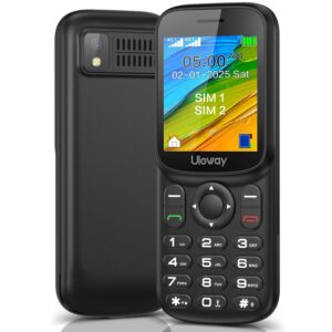 ukuu 4G Unlocked Basic Mobile Phone for Seniors, 1.8 inches LCD Display Big Button Mobile Phone for Elderly with 1800mAh Long Standby - Loud And Clear Sound USB C Charging [UK...