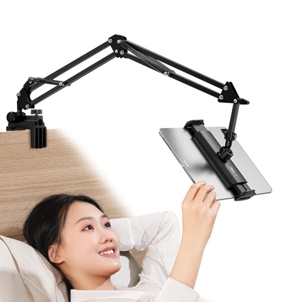 ULANZI iPad Holder for Bed, T2 iPad Stand for Bed Tablet 360° Rotation, Tablet Stand with Flexible Arm, Height and Angle Adjustable, iPad Mount for iPad Air mini Pro, 4.6~12.9"...
