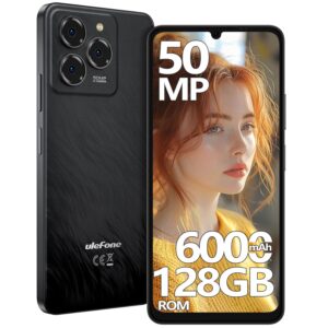 Ulefone Note 20 Pro Mobile Phones 128GB 50MP Camera, 6000mAh 18W Android 14 Octa Core 6.75” HD+ 90Hz up to 8GB RAM/1TB SD Extension, Smart Phone 4G Dual SIM Fingerprint Face ID...