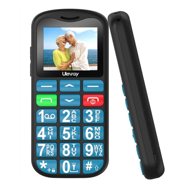 uleway Big Button Mobile Phone for Elderly, Easy to Use Basic Mobile Phone, SIM Free Unlocked Senior Mobile Phone With SOS Emergency Button, Large Volume, Flashlight, FM Radio...