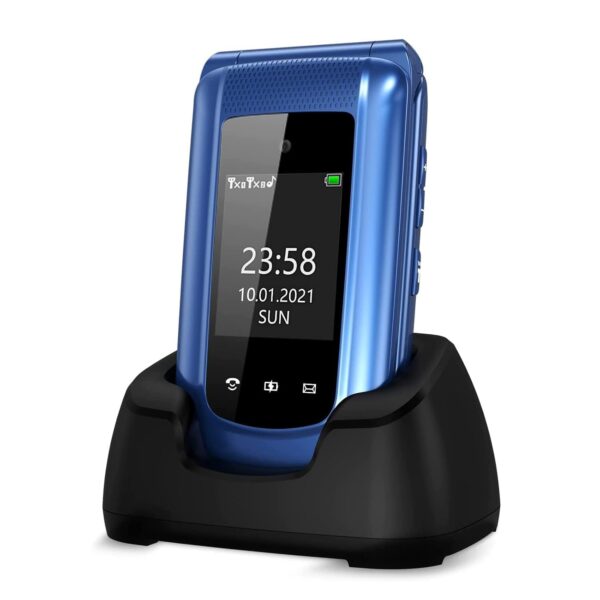 Uleway Big Button Mobile Phone for Elderly, Sim Free Unlocked Senior Flip Phones, Easy to Use Basic Cell Phone with 2.4" LCD Display, SOS Button, Torch, FM Radio, 1000mAh...