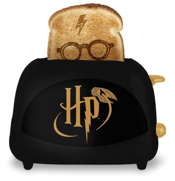 Uncanny Brands Harry Potter Icon Two-Slice Toaster – Toasts Harry Potter Glasses on Your Toast – Fun Kitchen Appliance –Compact and Easy to Clean