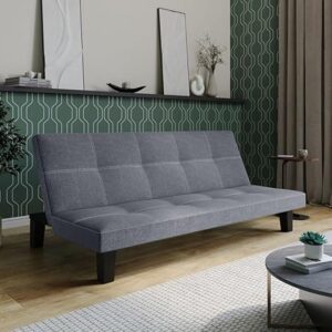 URBNLIVING 3-Seater Folding Sofa Bed, Multi-Functional Upholstered Couch, Plastic Legs, Converts to Bed, PVC & Fabric Options, Small Spaces, Relaxation, Comfortable,...