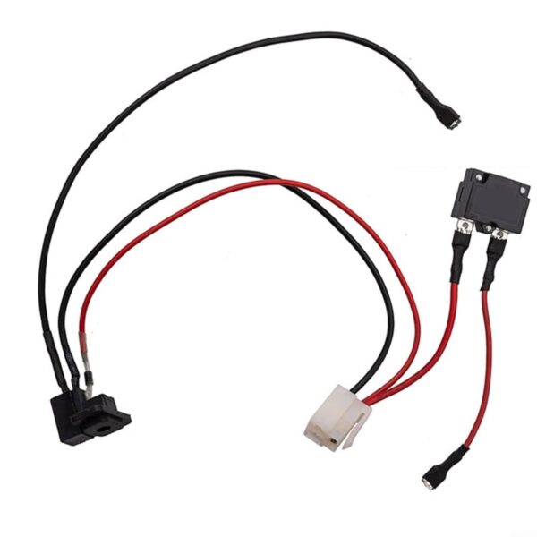 UTTASU 6V 12V 24V Electric Car Charging Port Socket For Children, 3-Pin Plastic Ride-On Vehicle Charger Connector, Replacement Charging Interface With Harness And 17A Fuse,...