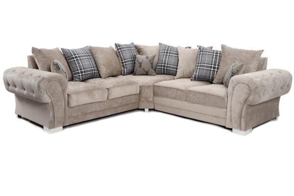Verona Mink Scatter Back Sofa Large Corner