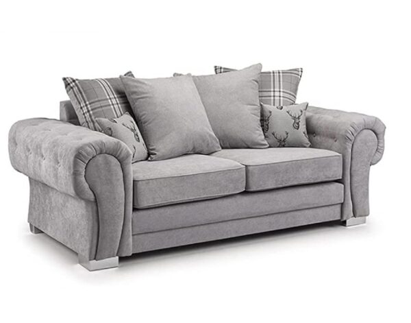 Verona Sofa | 3 Seater 2 Seater Corner Sofa | Grey Fabric Sofa | Living Room | Warranty Included (3 Seater)