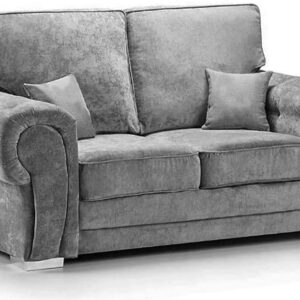 Verona Sofa Highback | 3 Seater 2 Seater Corner Sofa Fullback | Grey Fabric Sofa Set | Warranty Included (2 Seater)
