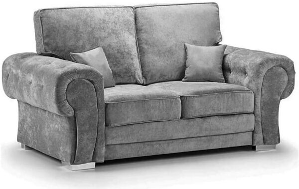 Verona Sofa Highback | 3 Seater 2 Seater Corner Sofa Fullback | Grey Fabric Sofa Set | Warranty Included (2 Seater)