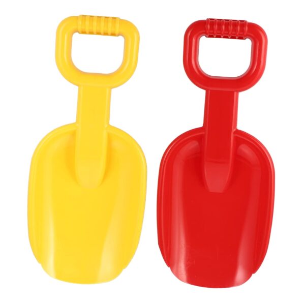 VICASKY 2pcs Boys and Girls Sand Toys Short Handle Sand Scoops for Beach Park and Backyard Play Encourages Hands Activities and Coordination Skills Random Color